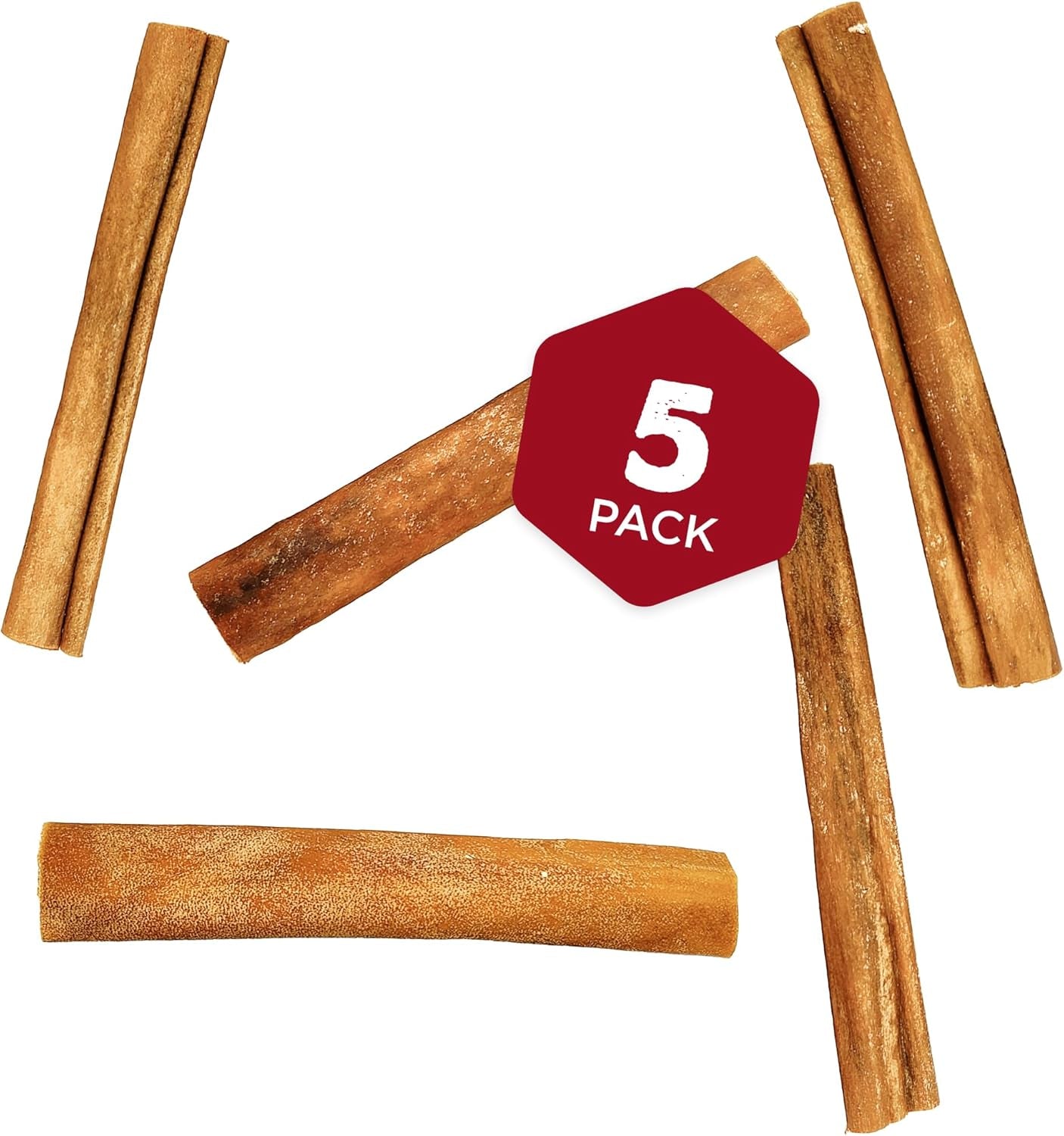 6 Inch Natural Collagen Sticks for Dogs - 5 Count (Pack of 1) - Long-Lasting, Rawhide Free, Beef Treat