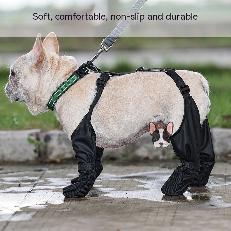 Waterproof Dog Shoes Adjustable Dog Boots Pet Breathbale Shoes for Outdoor Walking Soft French Dog Shoes Pets Paws Protector Pet Products