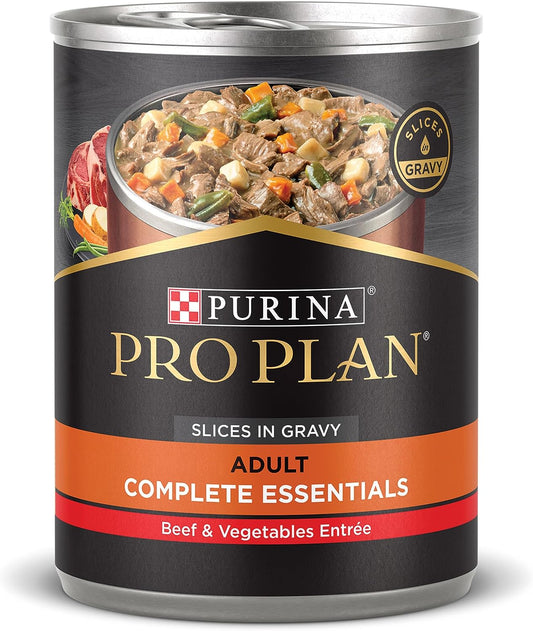 Complete Essentials, Beef and Vegetables Entree in Wet Dog Food Gravy - (Pack of 12) 13 Oz. Cans