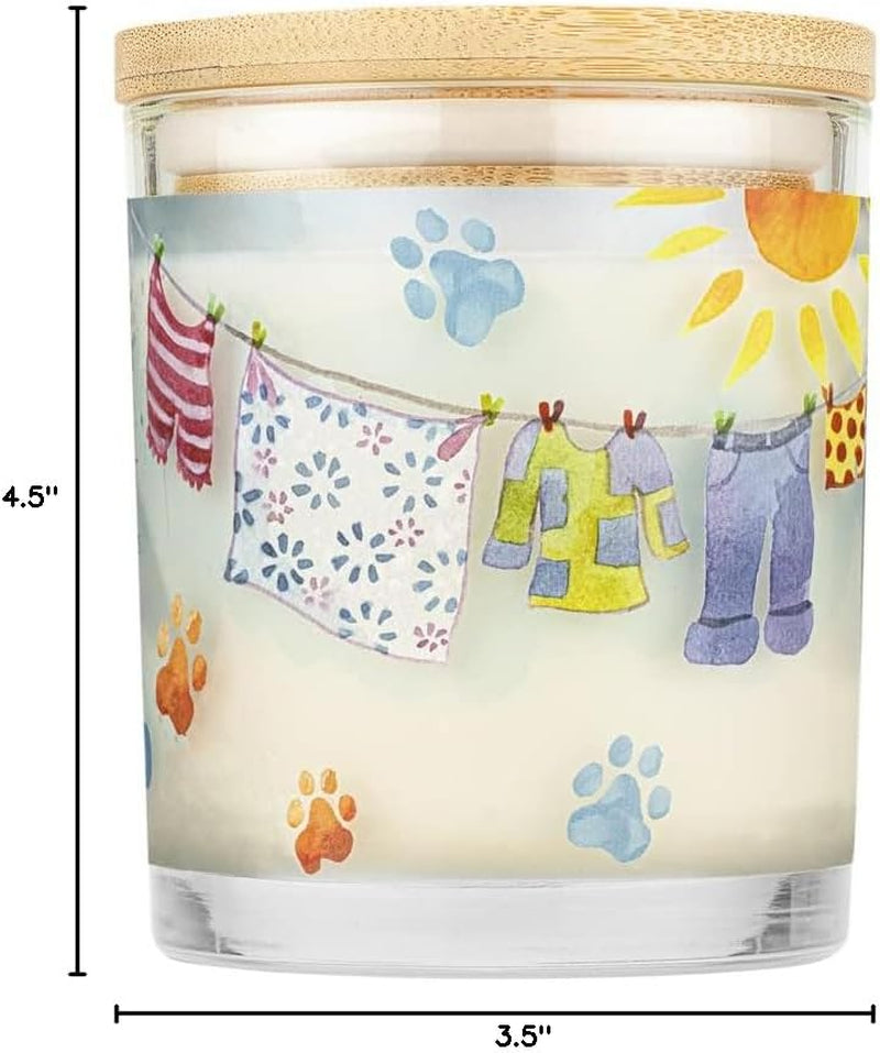 Pet House Candle 2 Pack - Plant-Based/Soy Candle - Clean Burning Scented Candles, Long Lasting Pet Odor Candle for Home - Sunwashed Cotton