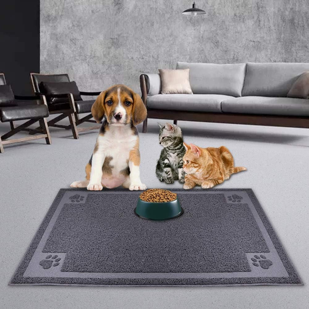 Pet Food Mat for Dogs Cats Waterproof Large XL Dog Mats for Food and Water Bowls Feeder Dishes Easy to Clean Cat Dog Mats Non-Slip for Floors