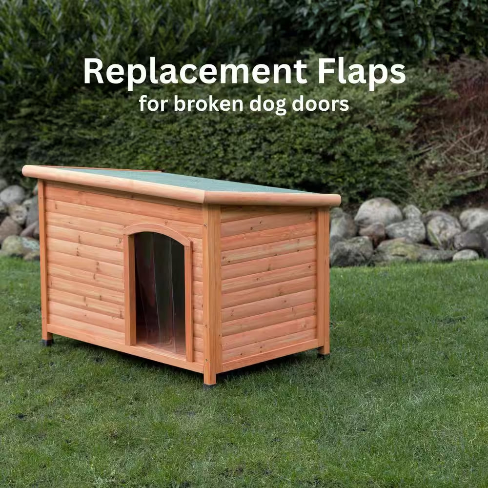 Natura Vinyl Door Flaps for Dog House : Fits 13 X 17.5 In. Doorway